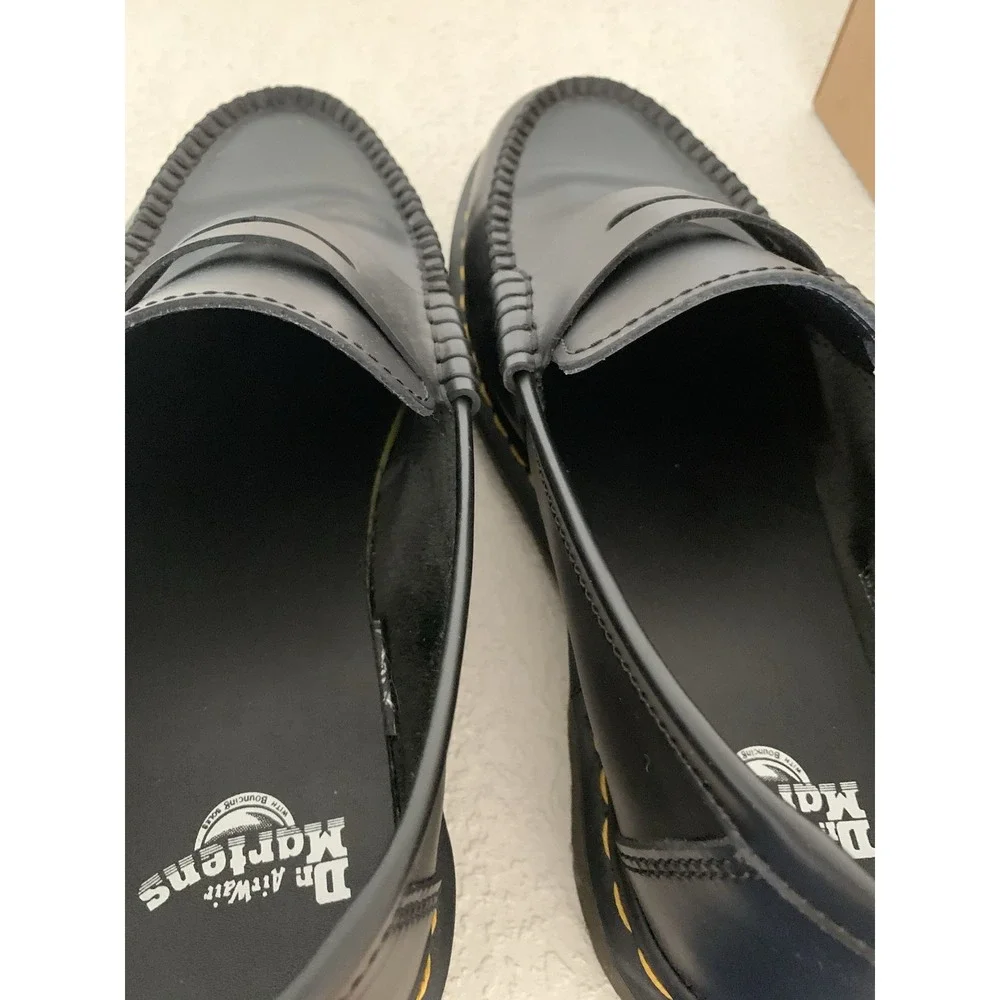 Dr Martens PENTON Penny Loafers Black Smooth UK 10 Airwair / Men's 11 US NEW BOX
